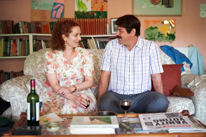 Katherine Parkinson and Danny Dyer in the new season of Rivals