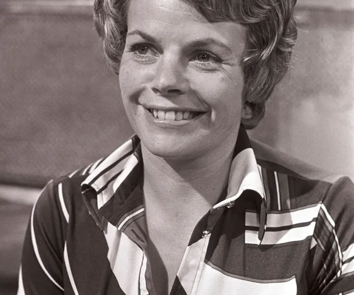 Judith Chalmers pictured in 1974