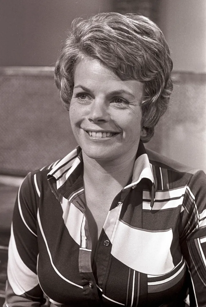 Judith Chalmers pictured in 1974