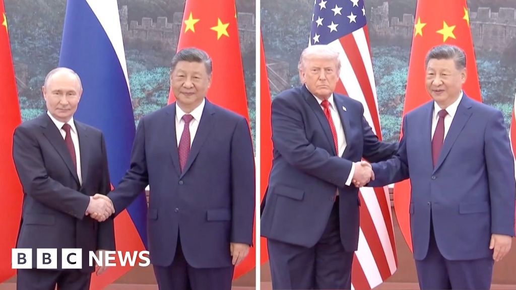 How did Xi treat Trump and Putin on their China visits?