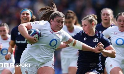 Maud Muir carries the ball