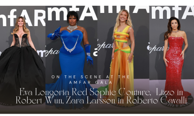 On the Scene at the amfAR Cannes Gala: Eva Longoria in Red Sophie Couture, Heidi Klum in Black Corseted Sophie Couture, Zara Larsson in Roberto Cavalli, and More!