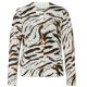 8Coco Jones In Ganni Zebra Print Cardigan And Matching Denim Shorts At Knicks ECF Game