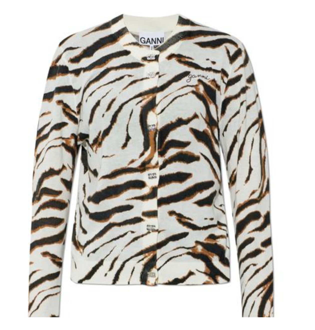 8Coco Jones In Ganni Zebra Print Cardigan And Matching Denim Shorts At Knicks ECF Game