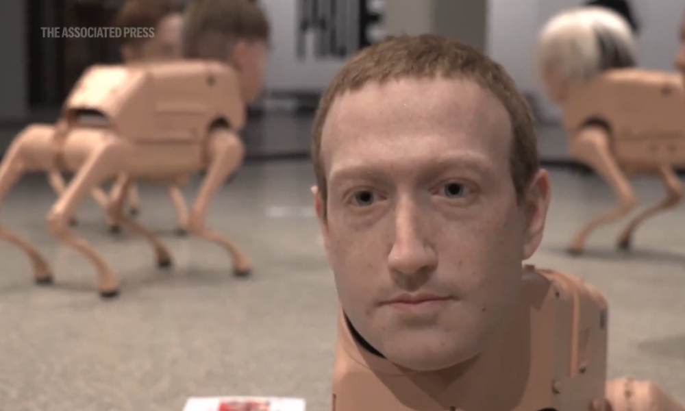 AI Art Is Getting Creepy: Robot Dogs With Musk and Bezos Faces Take Over Berlin Gallery