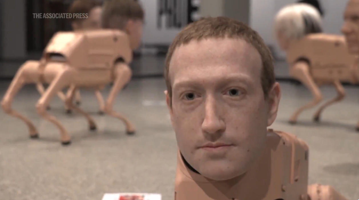 AI Art Is Getting Creepy: Robot Dogs With Musk and Bezos Faces Take Over Berlin Gallery