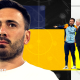 Stylised image of Davide Ancelotti in front of a colourful background with a tactics board overlay. On the right of the image is an overlay of Davide with his father Carlo Ancelotti from a match when the pair were manager and assistant manager of Real Madrid.