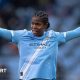 Khadija Shaw celebrates during a Manchester City game