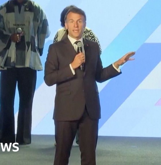 Emmanuel Macron interrupts speaker to ask for silence