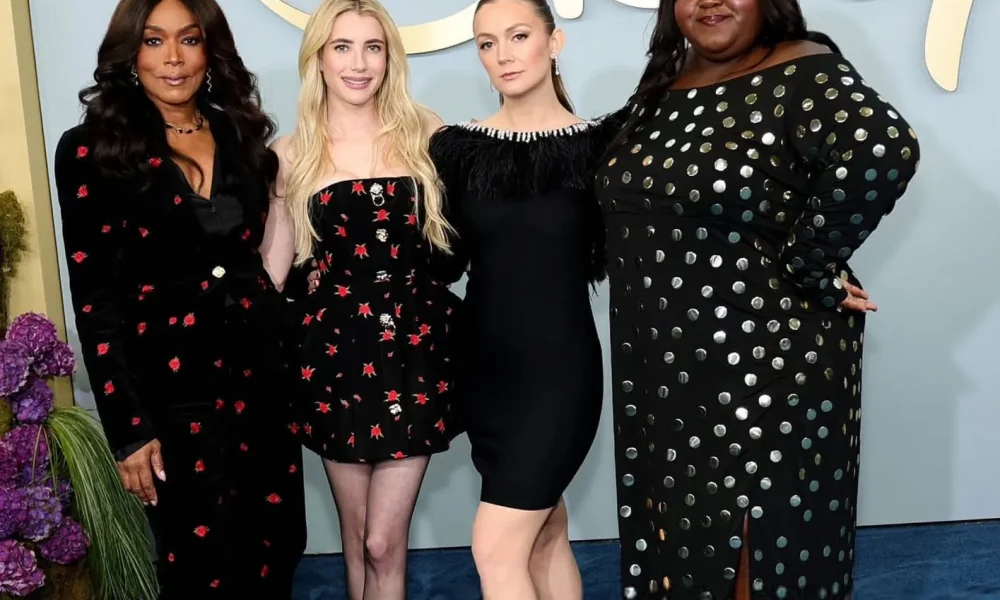 All the Looks from the Disney Upfronts: Angela Bassett in L'Agence, Gabourey Sidibe in Studded Eloquii Black Dress, Emma Roberts in BluMarine, and More!
