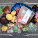 In this photo illustration, a basket of shopping filled with produce used in a traditional Sunday roast dinner for families is displayed on October 23, 2022 in Cardiff, Wales. The cost of a home-cooked Sunday roast for a family of four has reached its highest level in over a decade with inflation at 10.1%.