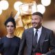 Composite image showing Victoria and David Beckham in front of a photo of champagne glasses being clinked Number of UK billionaires doubles since 2010