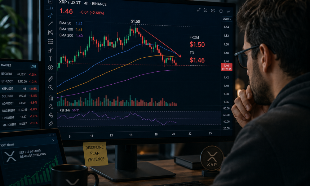 XRP retesting the $1.45 support level