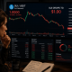 A trader analyzing a bearish Sui chart