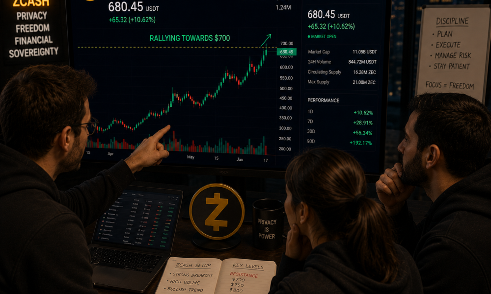 ZCASH approaching $700