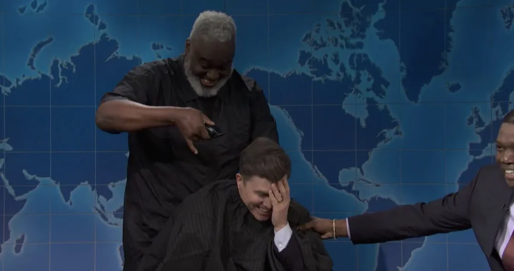 Colin Jost Is Nearly Forced to Shave His Hair Live on SNL 2