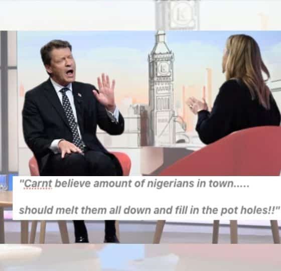 Reform Richard Tice and Laura Kuenssberg