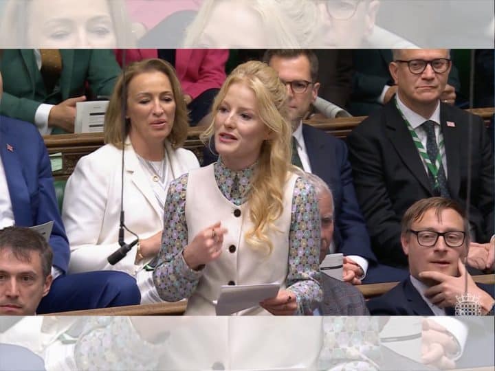 MPs Hannah Spencer in Parliament