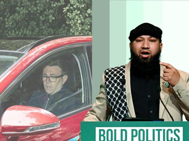 Andy Burnham and Greens Mothin Ali