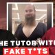 The Oxford don with a beard and fake breasts