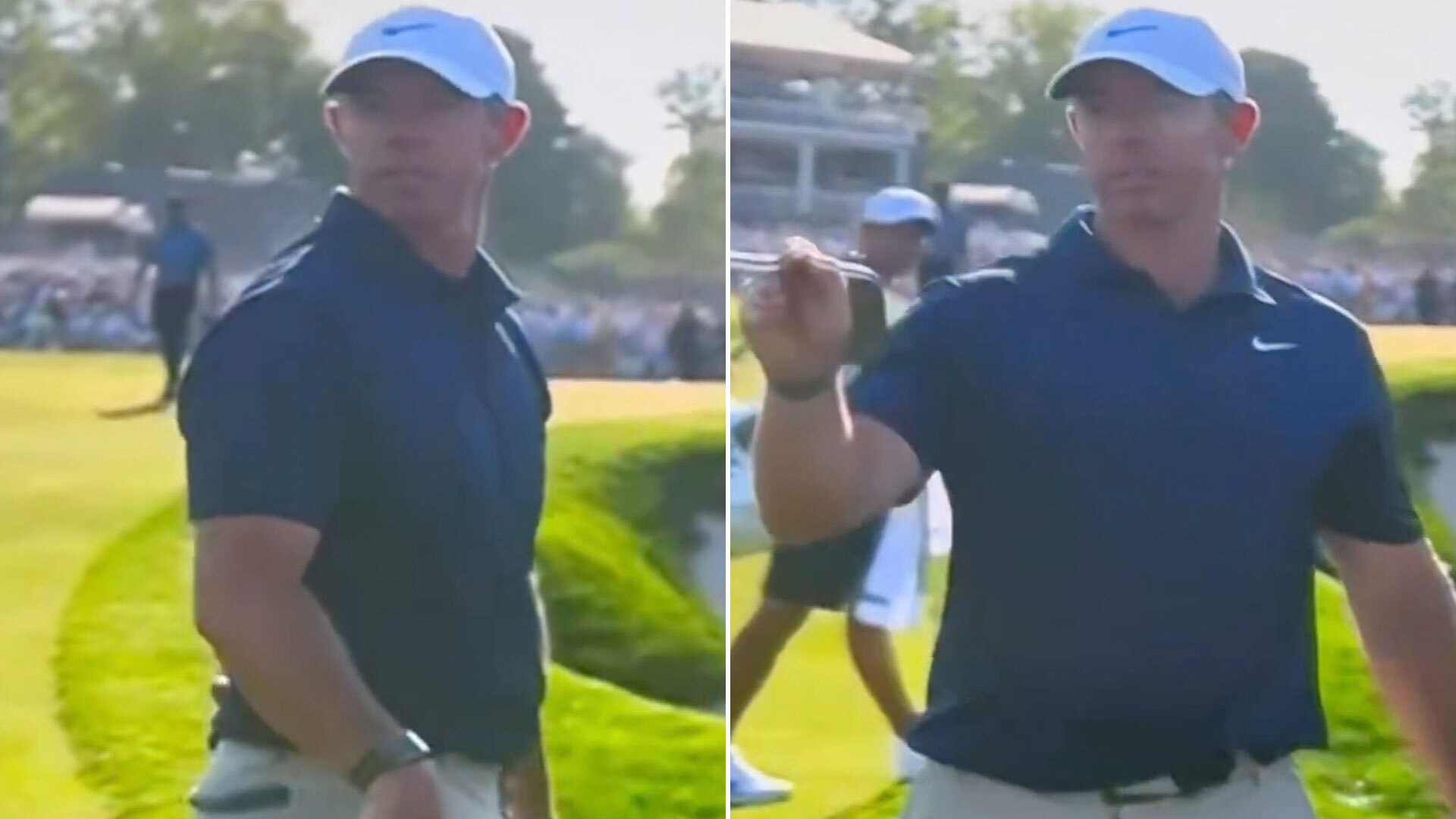 Rory McIlroy appears to tell USPGA heckler 'shut the f*** up' as Masters champ calls security to intervene