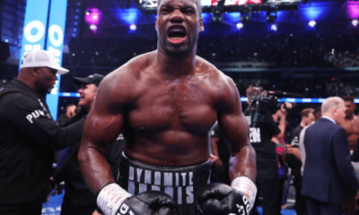Daniel Dubois outside of the ring looking fierce