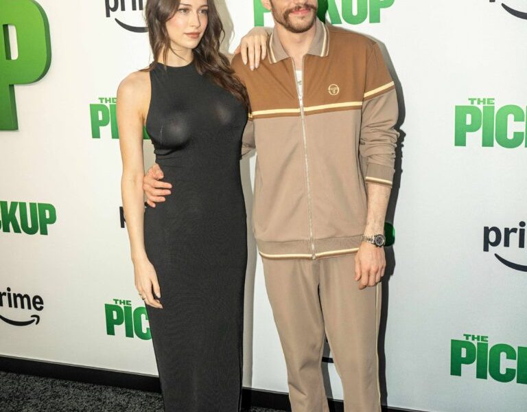 Pete Davidson and Elsie Hewitt at The Pick Up Red Carpet