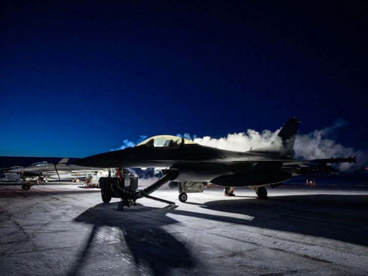 USAF F16 at Pittufik Space Base, Greenland