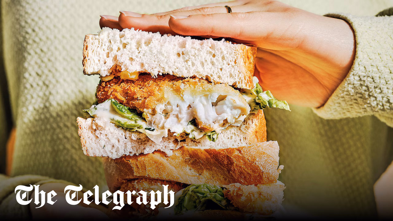 Fish-finger sandwiches with pickled-onion mayonnaise recipe