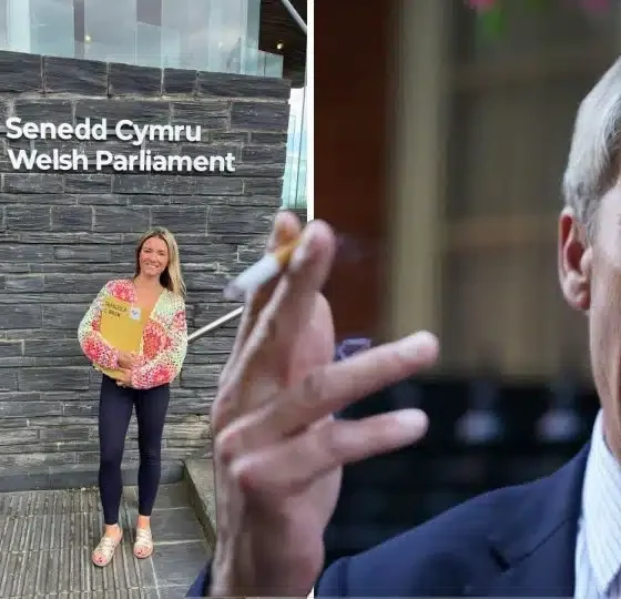 Photos of Francesca O'Brien and Nigel Farage, of Reform, collaged next to one another