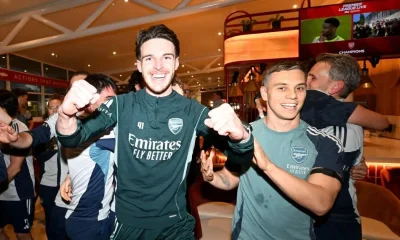 Declan Rice hits back at Man City fans in leading Arsenal title celebrations | Football
