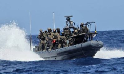 Israeli Occupation Forces fast boat participating in abduction of Global Sumud Flotilla