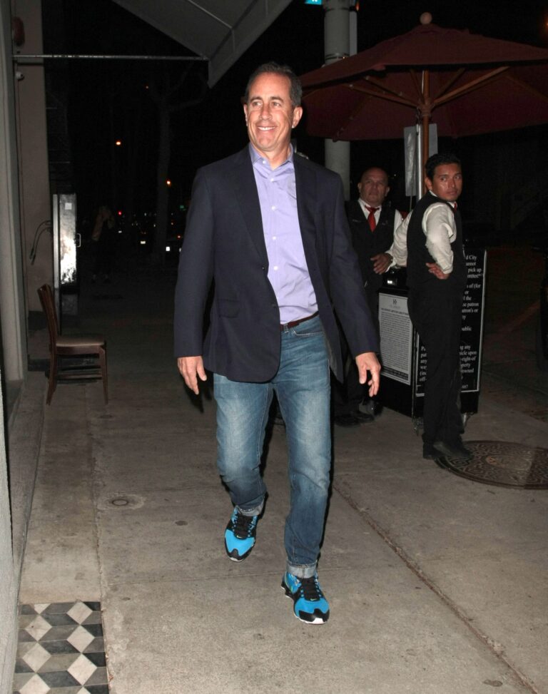 Jerry Seinfeld spotted arriving at Craig's in West Hollywood, CA