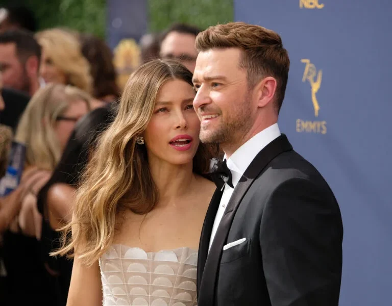 Jessica Biel & Justin Timberlake at the 2018 Emmy Awards