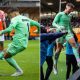Former Premier League manager's goalkeeper son, 30, scores last minute penalty to win final-day relegation decider