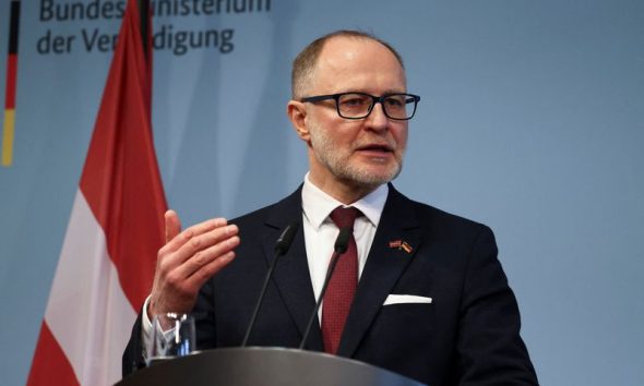Latvian defence minister resigns after Ukrainian drones hit oil tanks