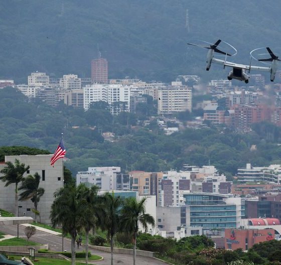 US conducts military drill over Venezuelan capital Caracas