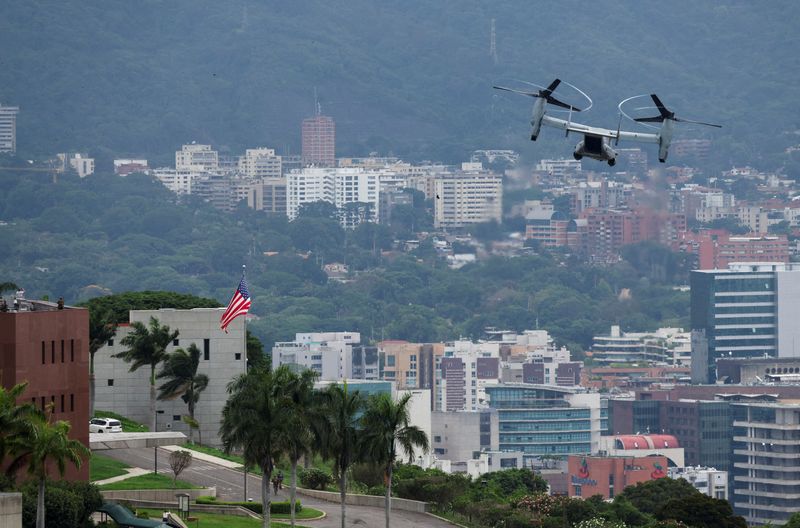 US conducts military drill over Venezuelan capital Caracas