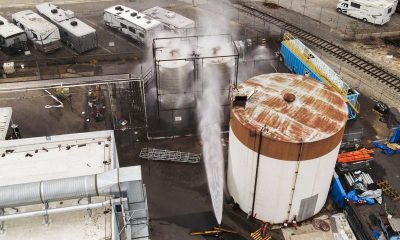 California chemical tank heating up after evacuation in LA suburb, fire official