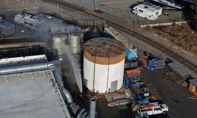 Possible fissure in California chemical tank may help prevent explosion, fire official says