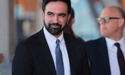 New York Mayor Zohran Mamdani arrives for a press conference at Staten Island University Hospital Community Park on April 27, 2026 in New York City.