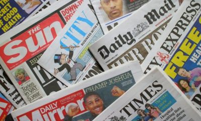 Illustrative image of multiple UK newspapers Media Sovereignty Act Media billionaires