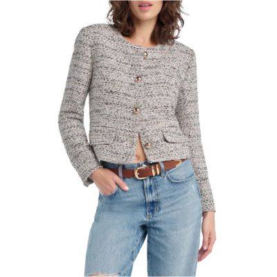 pink tweed blazer