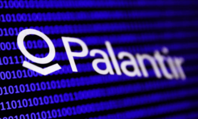 Palantir logo on a computer screen