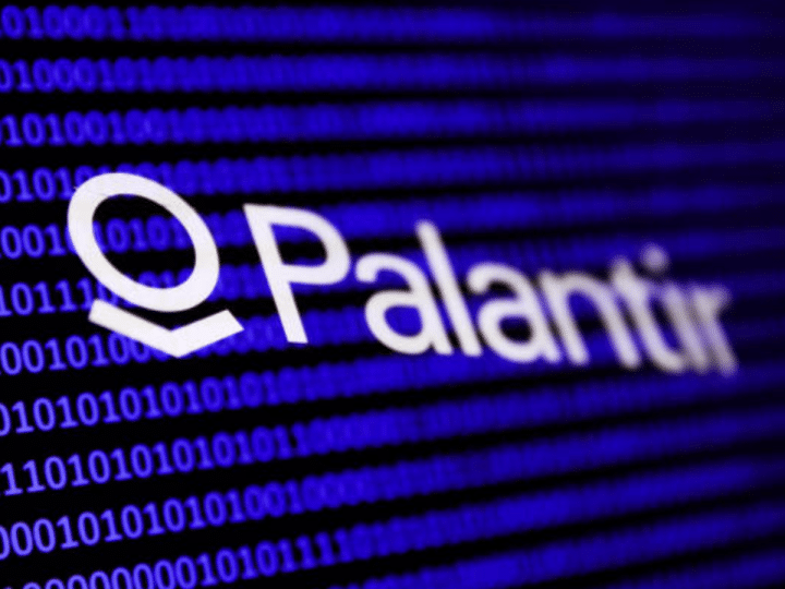 Palantir logo on a computer screen