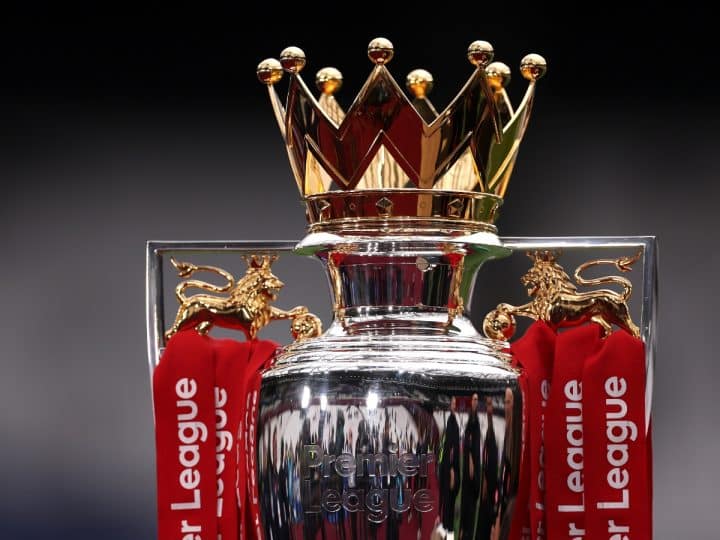 Premier League trophy ready for presentation to Arsenal