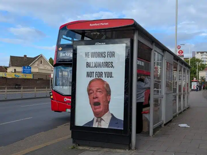 Resist Reform bus stop poster