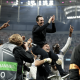 Unai Emery, Aston Villa manager, celebrates UAEFA victory