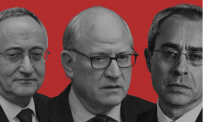 Head shots of senior barristers Lord David Pannick KC, Lord Anthony Grabiner KC, and Stephen Hockman KC named in BSB complaint over alleged misuse of professional status in UKLFI campaign targeting Palestine solidarity organisations and individuals
