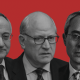 Head shots of senior barristers Lord David Pannick KC, Lord Anthony Grabiner KC, and Stephen Hockman KC named in BSB complaint over alleged misuse of professional status in UKLFI campaign targeting Palestine solidarity organisations and individuals